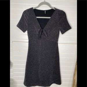 NWOT Urban Outfitters Sparkly tie front mini dress